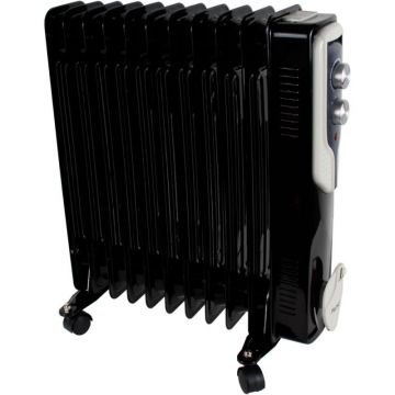 Calorifer Electric, 11 Elementi, Putere 2500 W, Negru