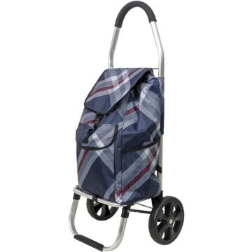 Carucior pentru Cumparaturi, Greutate Maxima 25 kg, Cadru Metalic, Albastru