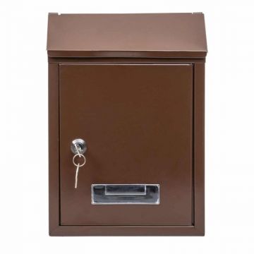 Cutie Postala din Metal, 21.7 x 7 x 30 cm, Maro