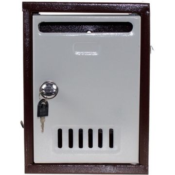 Cutie Postala din Metal, 26 x 19 x 7.5 cm, Gri