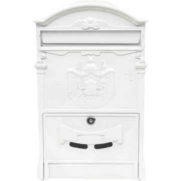 Cutie Postala pentru Exterior, Alba, Metal, 41 x 26 x 9 cm