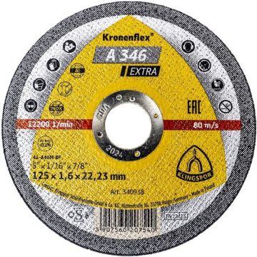 Disc Debitare A 346 Extra, Inox si Metal, 125 x 1.6 x 22.23 mm