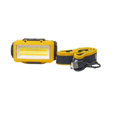 Lanterna Cap W6103A, USB, 8 Moduri Iluminat, Galben