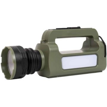 Lanterna Mana, 6 Moduri Intensitate Lumina, Incarcare Solara si USB