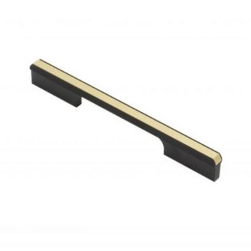 Maner Model Monus, 128 mm, Finisaj Negru Mat/Auriu