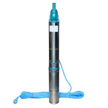 Pompa de apa submersibila de mare adancime, 1.5kW, Bobinaj cupru, Inaltime refulare 140m, Debit 8mc h, Cablu 20m