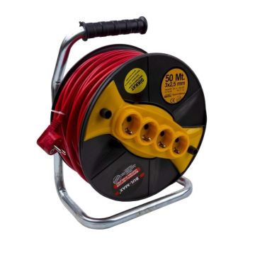 Rola Prelungitor Cablu, 50 m, 3 x 2.5 mm, 4 Prize