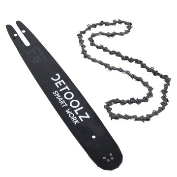 Set lama si lant drujba Detoolz, lungime 16  , pas 0.325  , grosime 1.5mm, 64 pinteni, 32 dinti, full chisel