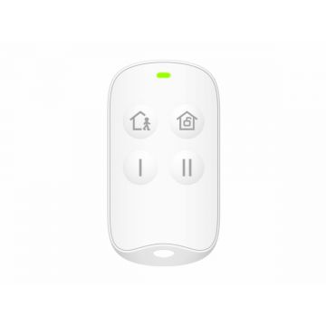 Telecomanda wireless alarma HiLook, 4 butoane, tip breloc, 868 MHz, anti-bruiaj, ALARM-KF201-WE