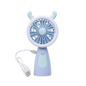 Ventilator de Mana, 3 Viteze, 3.7 W, Alimentare USB, Mov