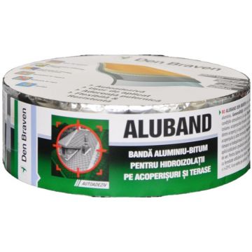 Banda Aluminiu cu Bitum, 5 cm x 10 m, pentru Hidroizolatii, Den Braven