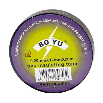 Banda de Izolat Fire, 0.2 × 17 mm x 20 m, Negru, Z-Tools