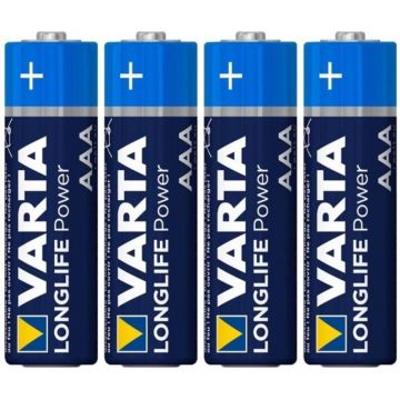 Baterie Varta Longlife AAA / LR03, 1.5V, Alcalina, 4 Bucati