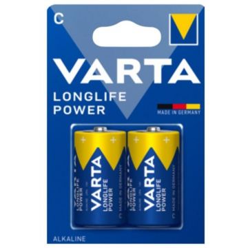 Baterie Varta Longlife C / LR14, 1.5V, Alcalina, 2 Bucati