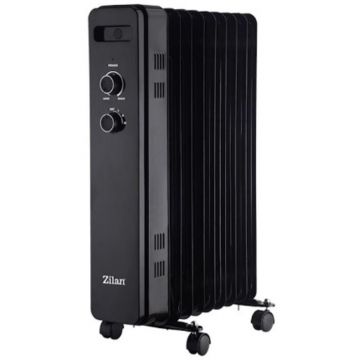 Calorifer cu 9 Elementi, Protectie la Rasturnare, Putere 2000W, Termostat Reglabil