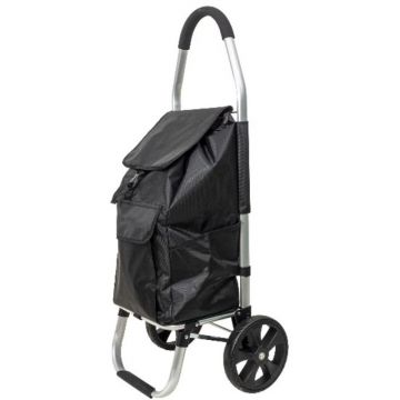 Carucior pentru Cumparaturi, Cadru Metalic, Greutate Maxima 25 kg, Negru