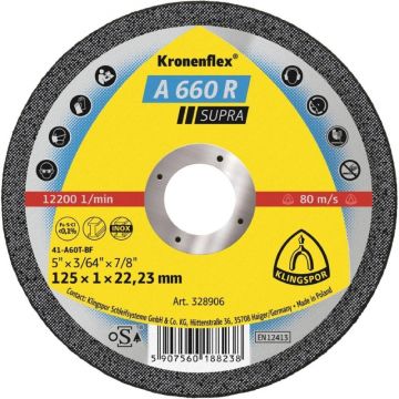 Disc de Debitare Special, A 660 R, pentru Inox, 125 x 1 x 22 mm, Z-tools