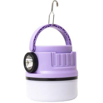 Lanterna Camping, Incarcare Solara si USB, Portabila, Mov