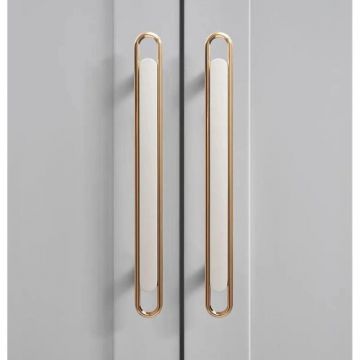 Maner Model Kelen, 224 mm, Finisaj Auriu Lucios/Alb