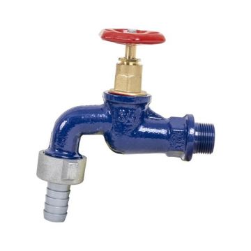 Robinet din Fonta, Dublu, 3/4 inch, Albastru