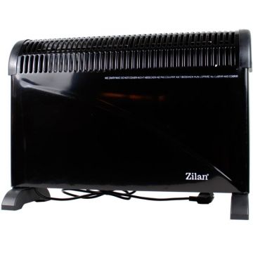 Set 2 x Convector Electric Podea, 3 Trepte, Termostat Reglabil, Putere 2000W, Negru