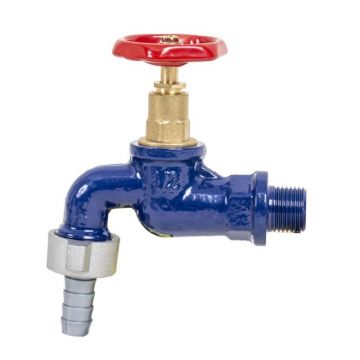 Set 2 x Robinet din Fonta, Dublu, 1/2 inch, Albastru