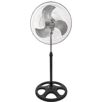 Set 2 x Ventilator cu Picior, 3 Viteze, Diametru 45 cm, Inaltime Reglabila Maxim 130 cm, Putere 55 W, Zilan