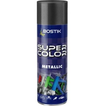 Set 2 x Vopsea Spray pentru Retus, Negru Metalic, Bostik, 400 ml