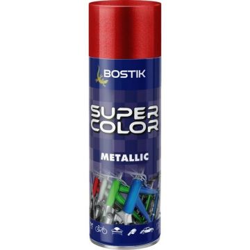 Set 2 x Vopsea Spray pentru Retus, Rosu Metalic, Bostik, 400 ml