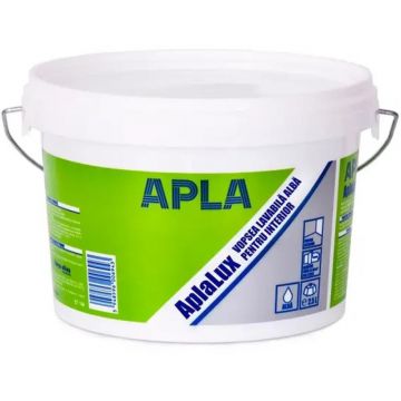 Set 2 x Vopsea Superlavabila AplaLux pentru Interior, 2.5 l, Alba