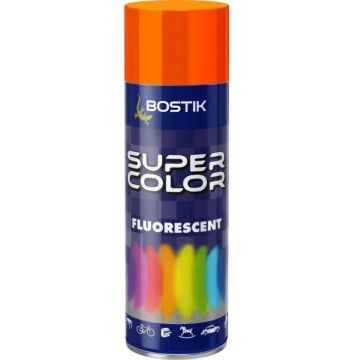 Spray Vopsea Fluorescent, Rosu Orange, Bostik, 400 ml