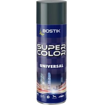 Vopsea Spray Universala Gri Iron, pentru Retus, RAL 7011, Bostik, 400 ml