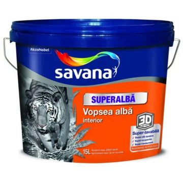 Vopsea Super-Lavabila, 15 l, Interior, Savana