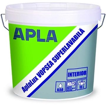 Vopsea Superlavabila AplaLux pentru Interior, 15 l, Alba