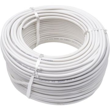 Cablu Electric Simplu Alb, 2 x 1 x 100 m, Clasa de Protectie A++