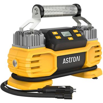 Compresor AIRUN T2, 205W, 160 PSI, 23 l/min, Afisaj LCD, Galben