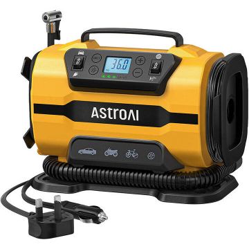 Compresor ATJ-8366, 120W, 150 PSI, 22 l/min, Afisaj LCD, Galben