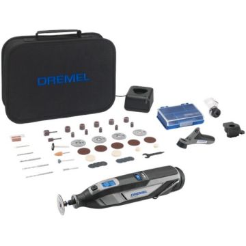 cordless multifunctional tool 8240-3/45, 12 volts (black/grey, Li-ion battery 2Ah, 45-piece accessories, soft bag)