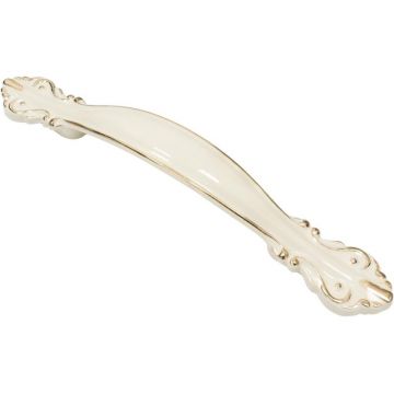 Maner Model Calypso 2, 96 mm, Finisaj Alb/Auriu