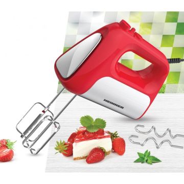 Mixer de Mana HM-DC500RD 6 Viteze + Turbo 500W Rosu/Argintiu