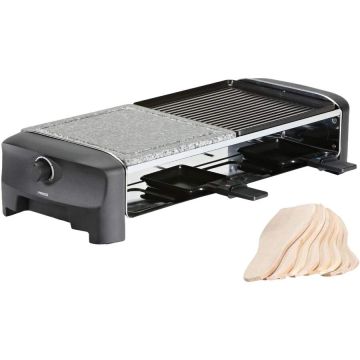 Plita Electrica Grill / Raclette Termostat Ajustabil 1200W Negru/Gri