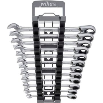 ring ratchet wrench set, 12 pieces, reversible, wrench (SW 8 - 19mm)