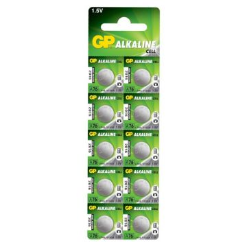 Set Baterii Alcaline Tip Buton AG13, GP, 10 Bucati