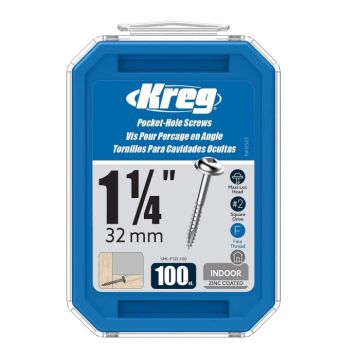 Set holtsuruburi pentru gauri in lemn Kreg SML-F125-100, O8x32 mm, 100 bucati