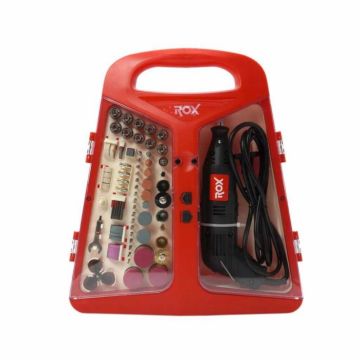 Set masina pentru gaurit si frezat plus accesorii ROX Wood 153ROX0074, 210 piese