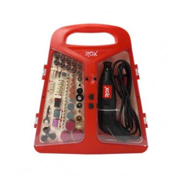 Set masina pentru gaurit si frezat plus accesorii ROX Wood 153ROX0074, 210 piese