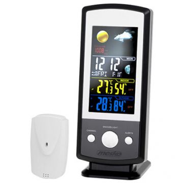 Statie Meteo MS 1177 Display Digital Color Ceas Alarma Temperatura Umiditate Negru