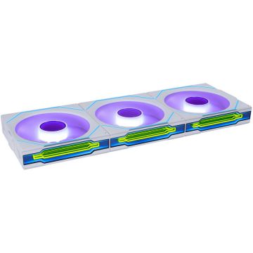 Ventilator UNI FAN SL-INF Wireless ARGB PWM 3er-Pack  Controller 120mm Alb