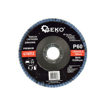 Disc abraziv 125mm P60, GEKO PREMIUM G78512