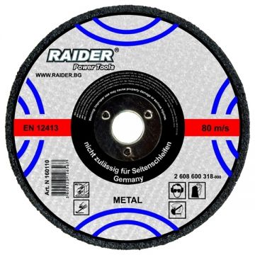 Disc abraziv pentru metal 180х6х22.2mm, Raider 160111
